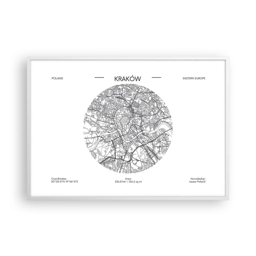 Affisch i vit ram - Krakóws anatomi - 100x70 cm
