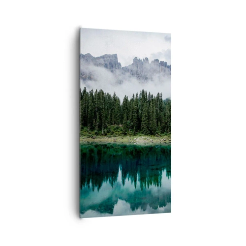 Canvastavla - Bild på duk - Tyst, tyst, väck inte sovande vatten... - 65x120 cm