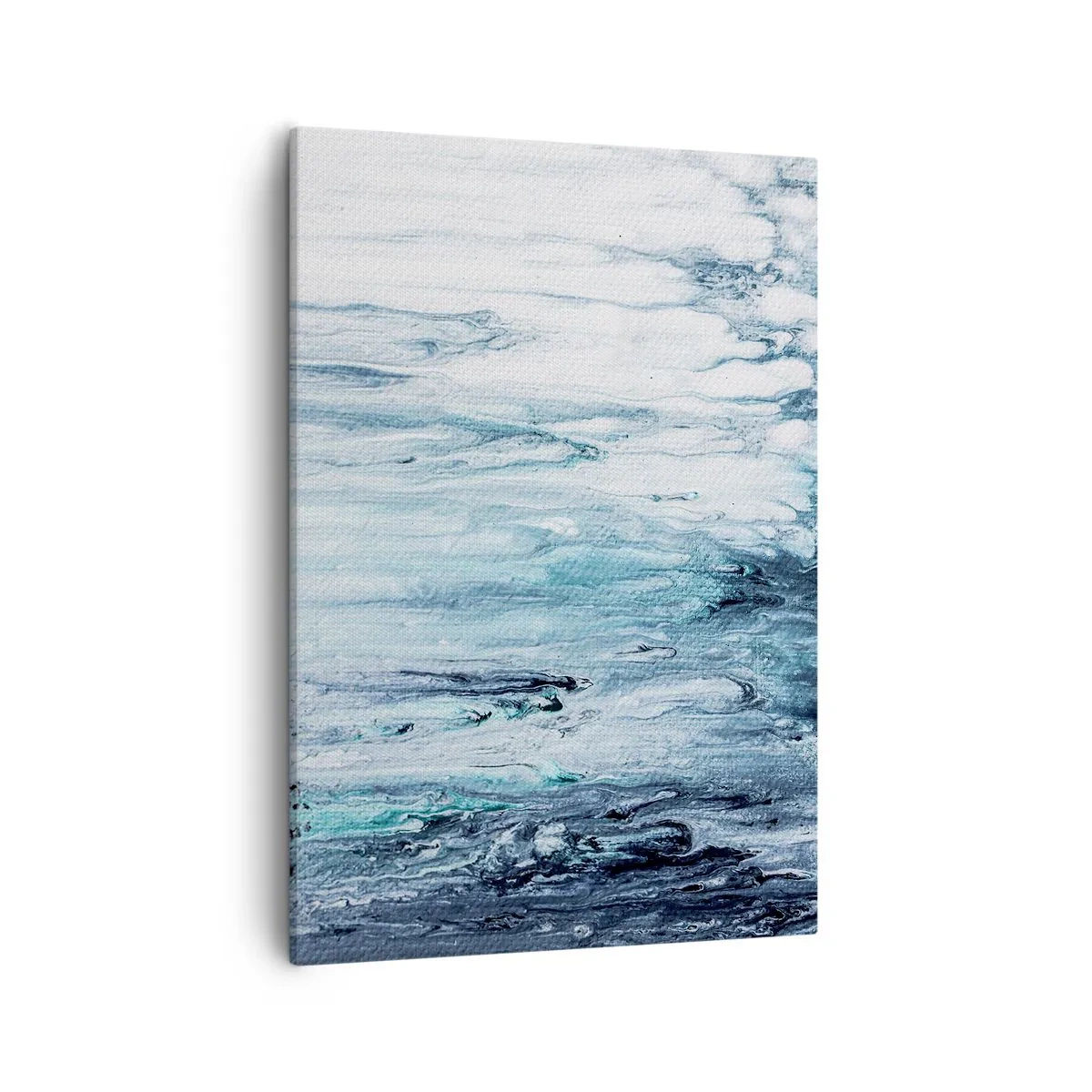 Canvastavla - Bild på duk - Blåa istappar - 50x70 cm