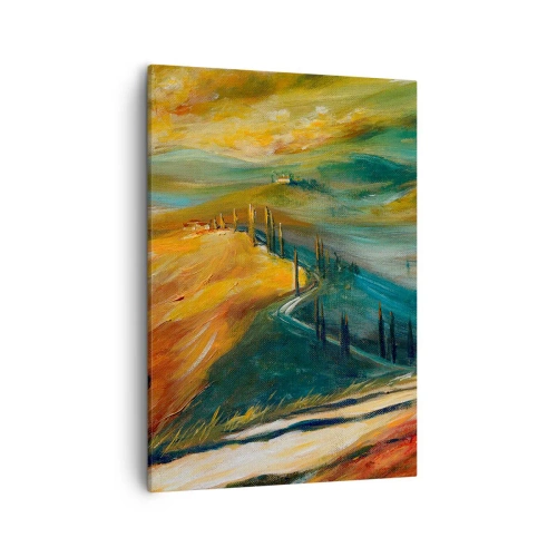 Canvastavla - Bild på duk - Toskanskt landskap - 50x70 cm