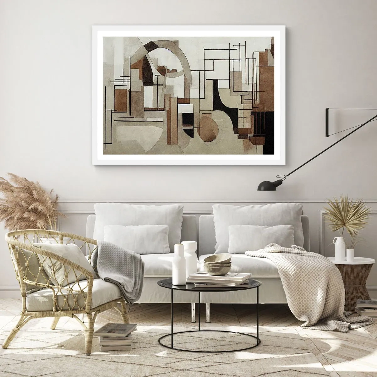 Affisch i vit ram - Stadsbild 2.0 - 91x61 cm