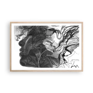 Affisch i ram av ljusek - Tilltrasslad i drömmarna - 91x61 cm