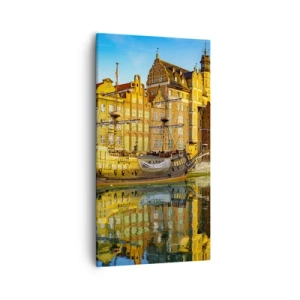 Canvastavla - Bild på duk - Det förflutnas spegelbild - 55x100 cm