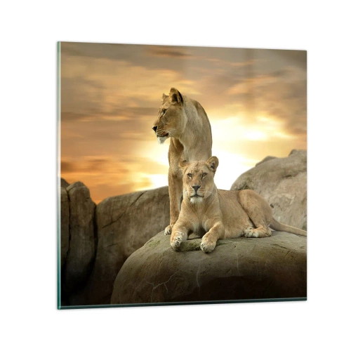 Glastavla - Bild på glas - Kungligt majestät - 30x30 cm