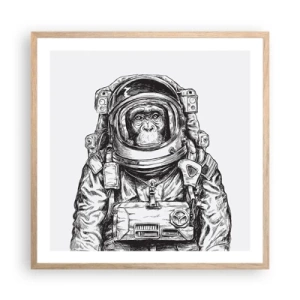 Affisch i ram av ljusek - Alternativ evolution - 60x60 cm