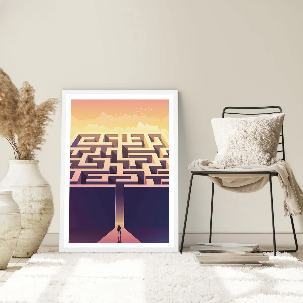 Affisch i vit ram - Dags för beslut - 70x100 cm