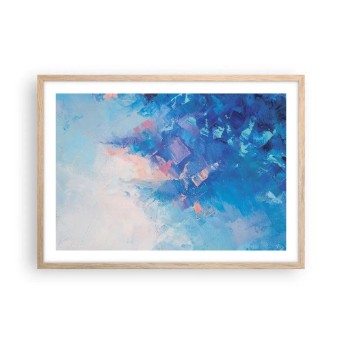 Affisch i ram av ljusek - Vinterabstraktion - 70x50 cm