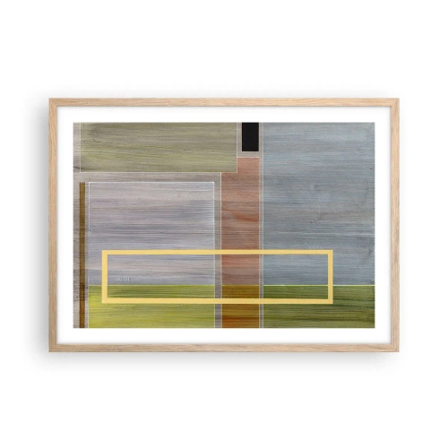 Affisch i ram av ljusek - Rakt och lugnt - 70x50 cm