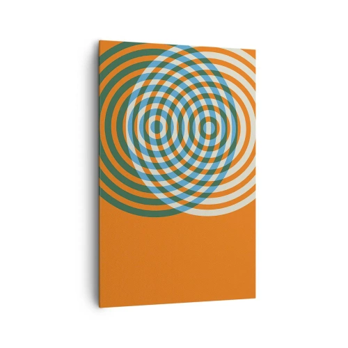 Canvastavla - Bild på duk - Abstrakt cirkulär variation - 80x120 cm