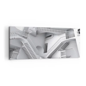 Canvastavla - Bild på duk - Rummets paradoxer - 120x50 cm