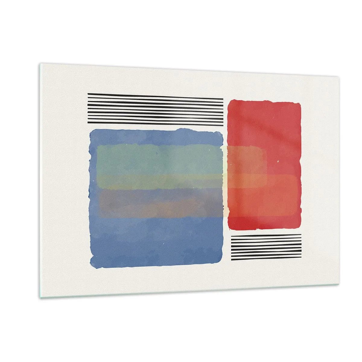 Glastavla - Bild på glas - Geometrins anda  - 120x80 cm