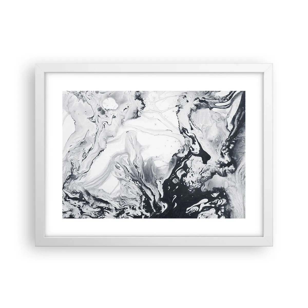 Affisch i vit ram - Jordens inre - 40x30 cm