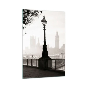 Glastavla - Bild på glas - Morgon i London - 70x100 cm
