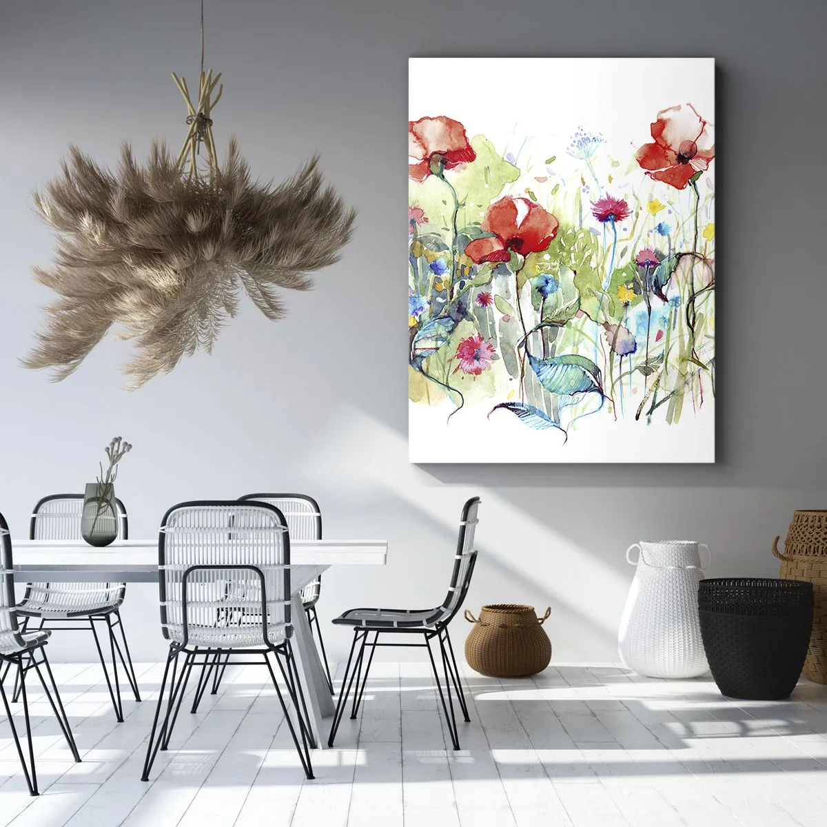 Canvastavla - Bild på duk - Majblommande äng - 50x70 cm