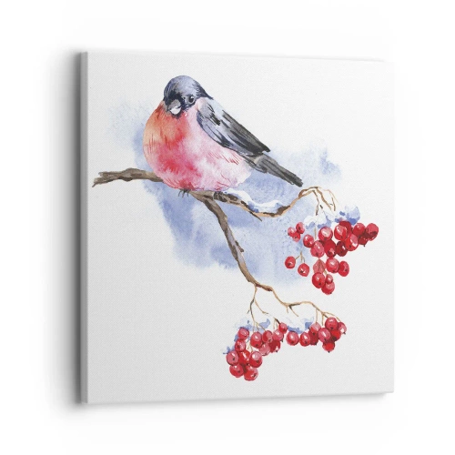 Canvastavla - Bild på duk - Vinter i färger - 30x30 cm