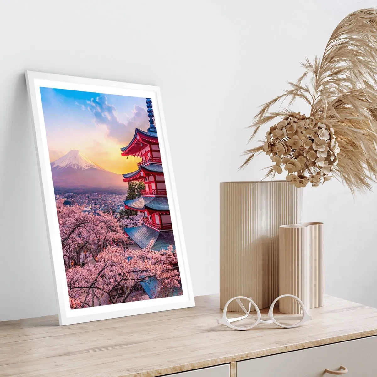 Affisch i vit ram - Essens av den japanska andan - 50x70 cm