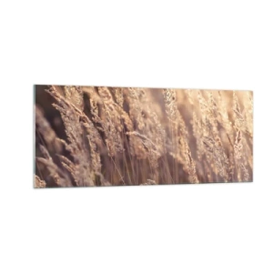 Glastavla - Bild på glas - Redo att välkomna hösten - 100x40 cm