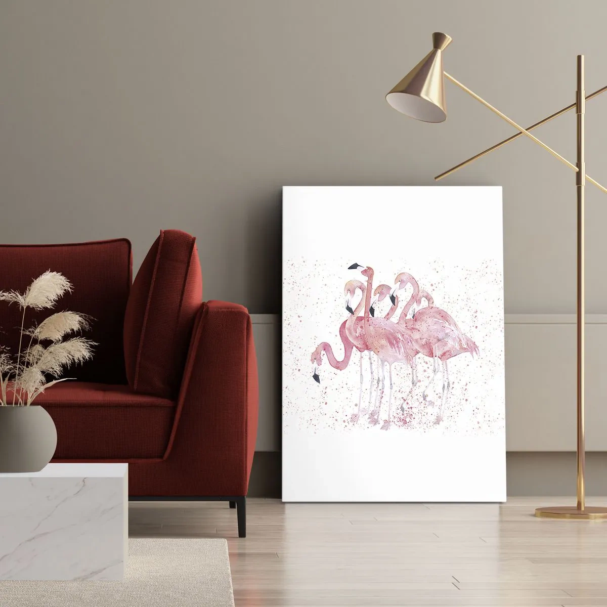 Canvastavla - Bild på duk - Rosa bandet - 50x70 cm