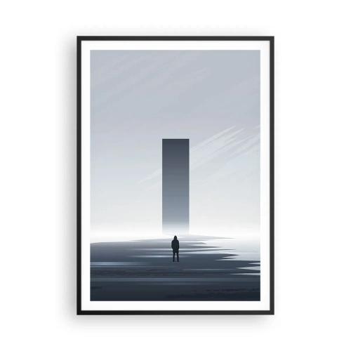 Affisch i svart ram - Möjlighet eller hot? - 70x100 cm
