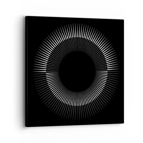 Canvastavla - Bild på duk - Svart sol - 30x30 cm