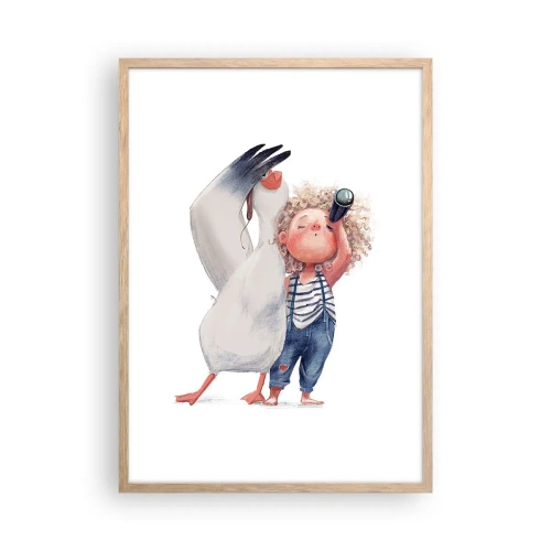 Affisch i ram av ljusek - Stora resans plan - 50x70 cm