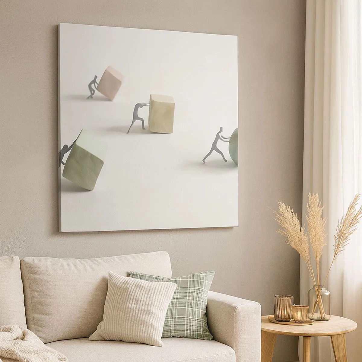 Canvastavla - Bild på duk - Livet leker - 30x30 cm