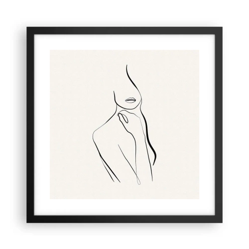 Affisch i svart ram - Melankolins våg - 40x40 cm