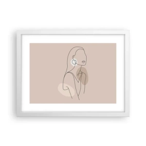 Affisch i vit ram - Flickaktighetens ikon - 40x30 cm