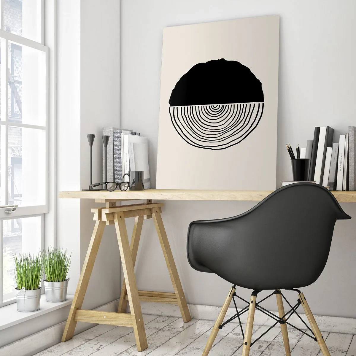 Glastavla - Bild på glas - Hälften hälften - 50x70 cm