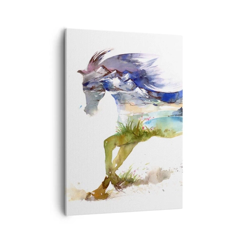 Canvastavla - Bild på duk - Från ängen till himlen - 50x70 cm