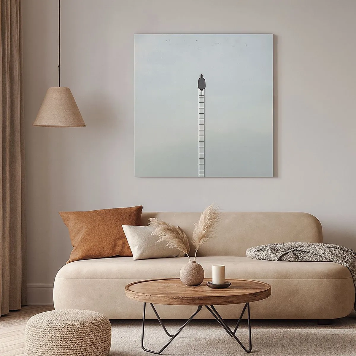 Canvastavla - Bild på duk - Var över det - 30x30 cm