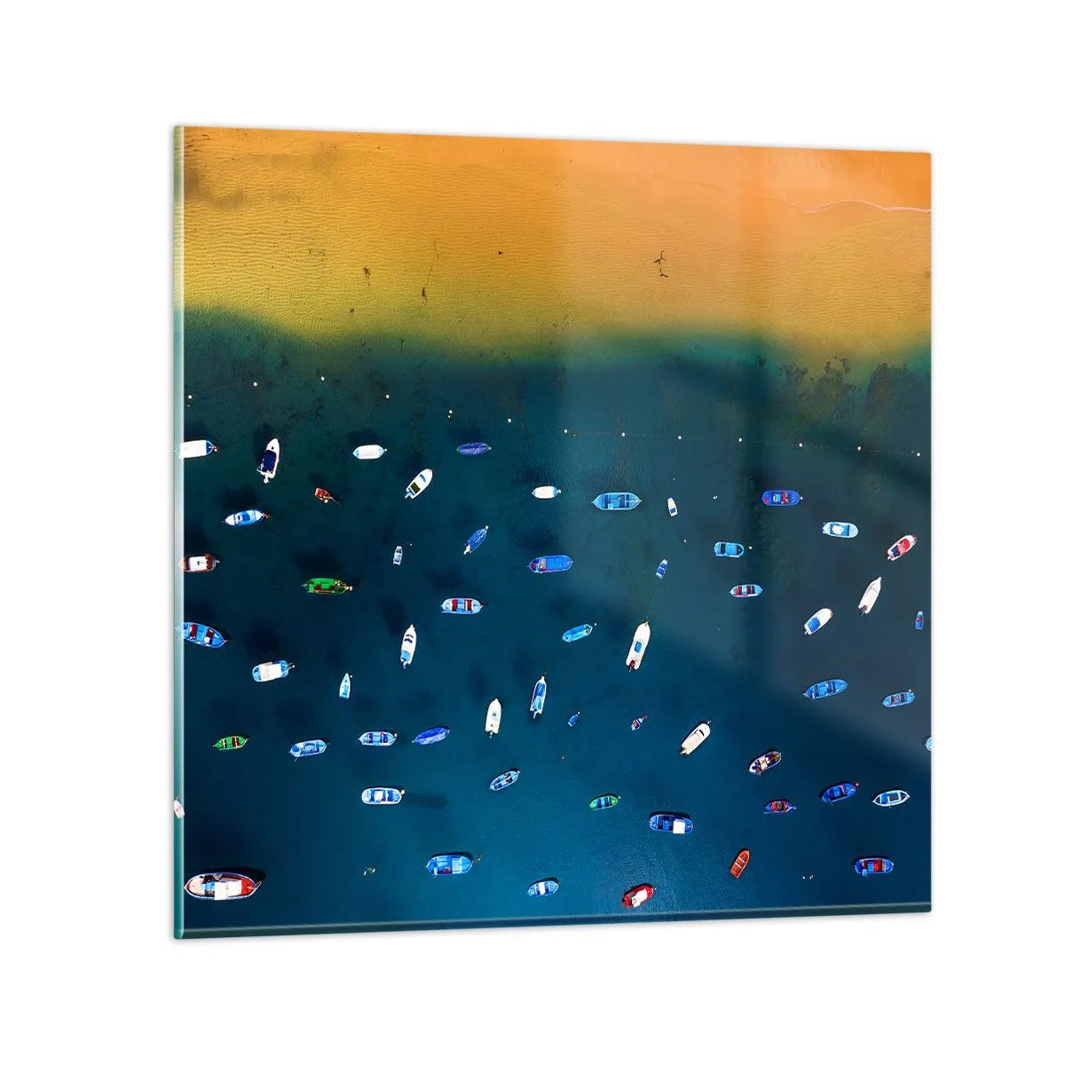 Glastavla - Bild på glas - Ett semesterspel - 60x60 cm