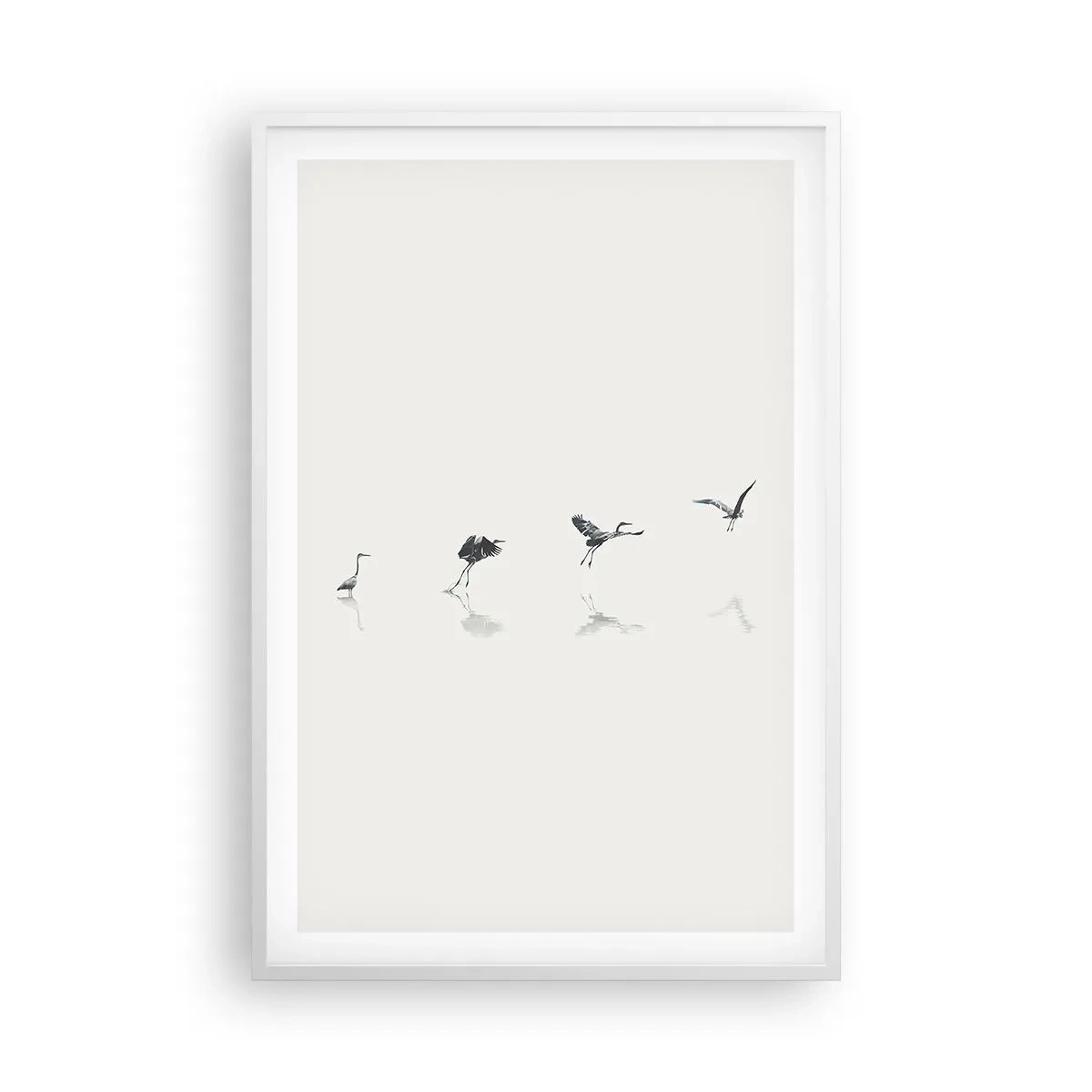 Affisch i vit ram - Fyra enkla steg - 61x91 cm