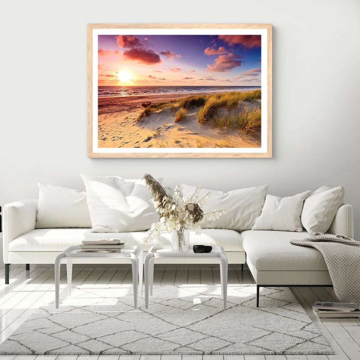 Affisch i ram av ljusek - Luften luktar sommar - 91x61 cm