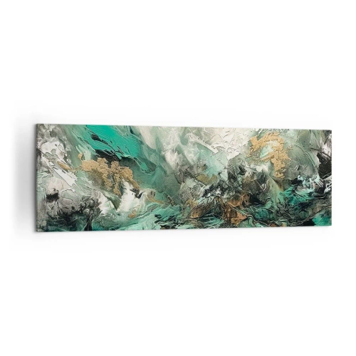 Canvastavla - Bild på duk - Smaragdsvart bränna - 160x50 cm