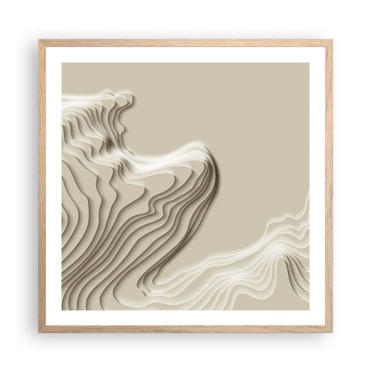 Affisch i ram av ljusek - Konstens topografi - 60x60 cm
