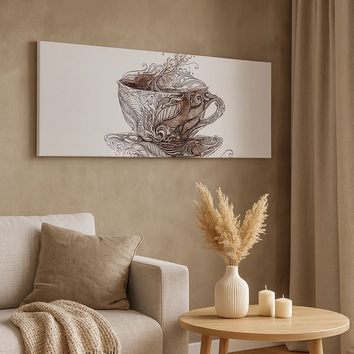 Canvastavla - Bild på duk - Te är gott för allt - 30x30 cm