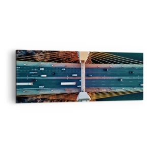 Canvastavla - Bild på duk - Bortom vatten, bortom skog - 140x50 cm