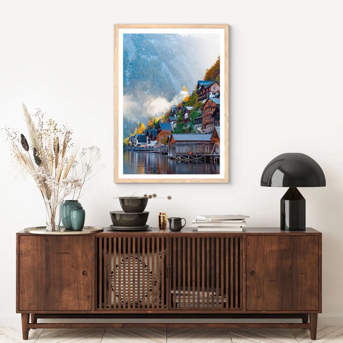 Affisch i ram av ljusek - Alpina klimat - 61x91 cm