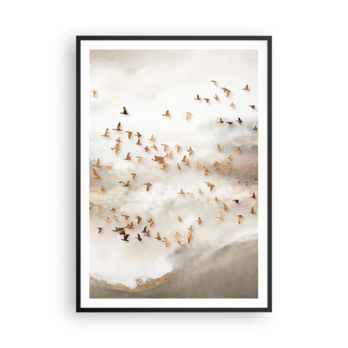 Affisch i svart ram - Det är dags... - 70x100 cm