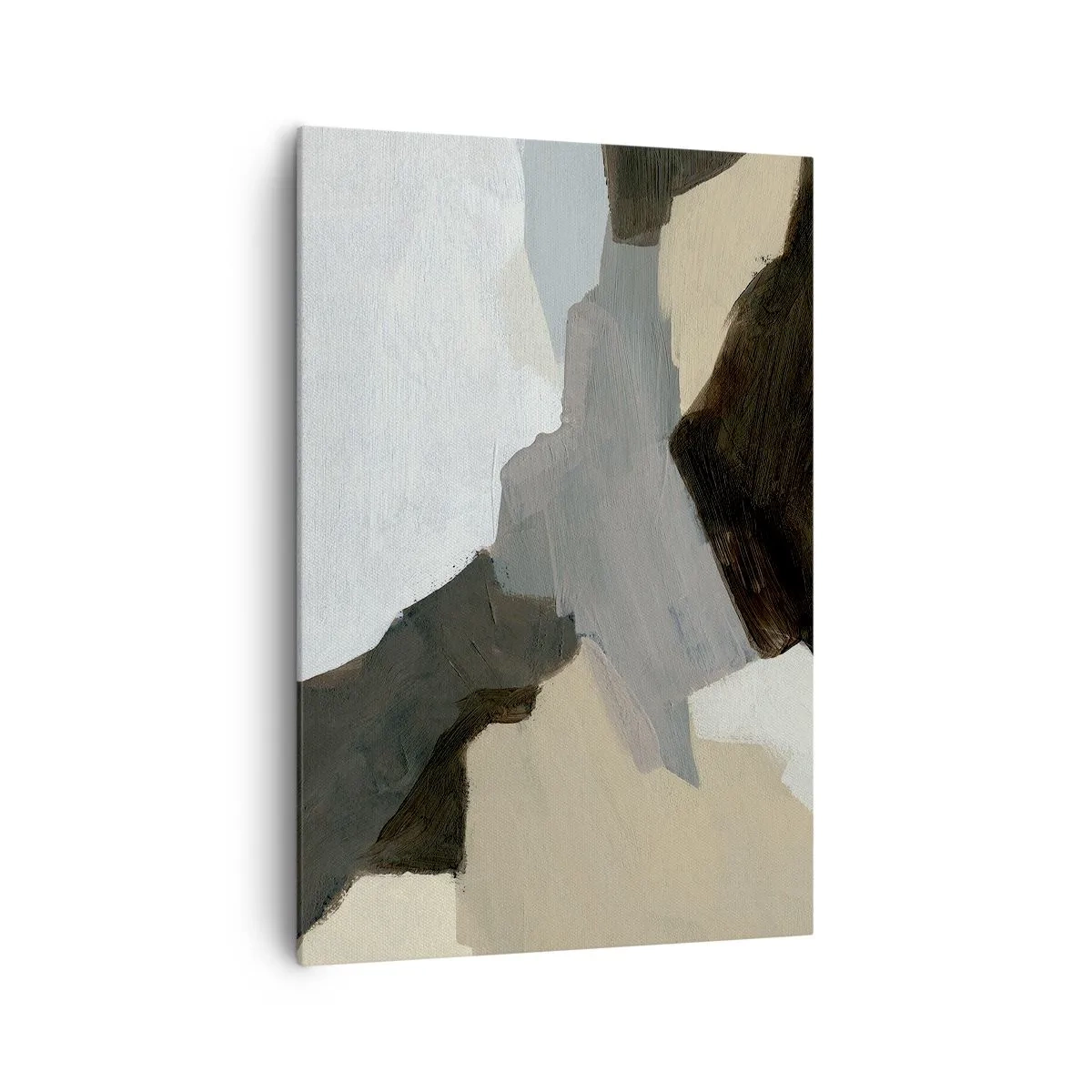 Canvastavla - Bild på duk - Abstraktion: avgrening av det gråa - 70x100 cm