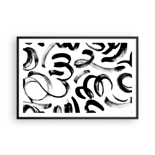 Affisch i svart ram - Svart på vitt - 91x61 cm