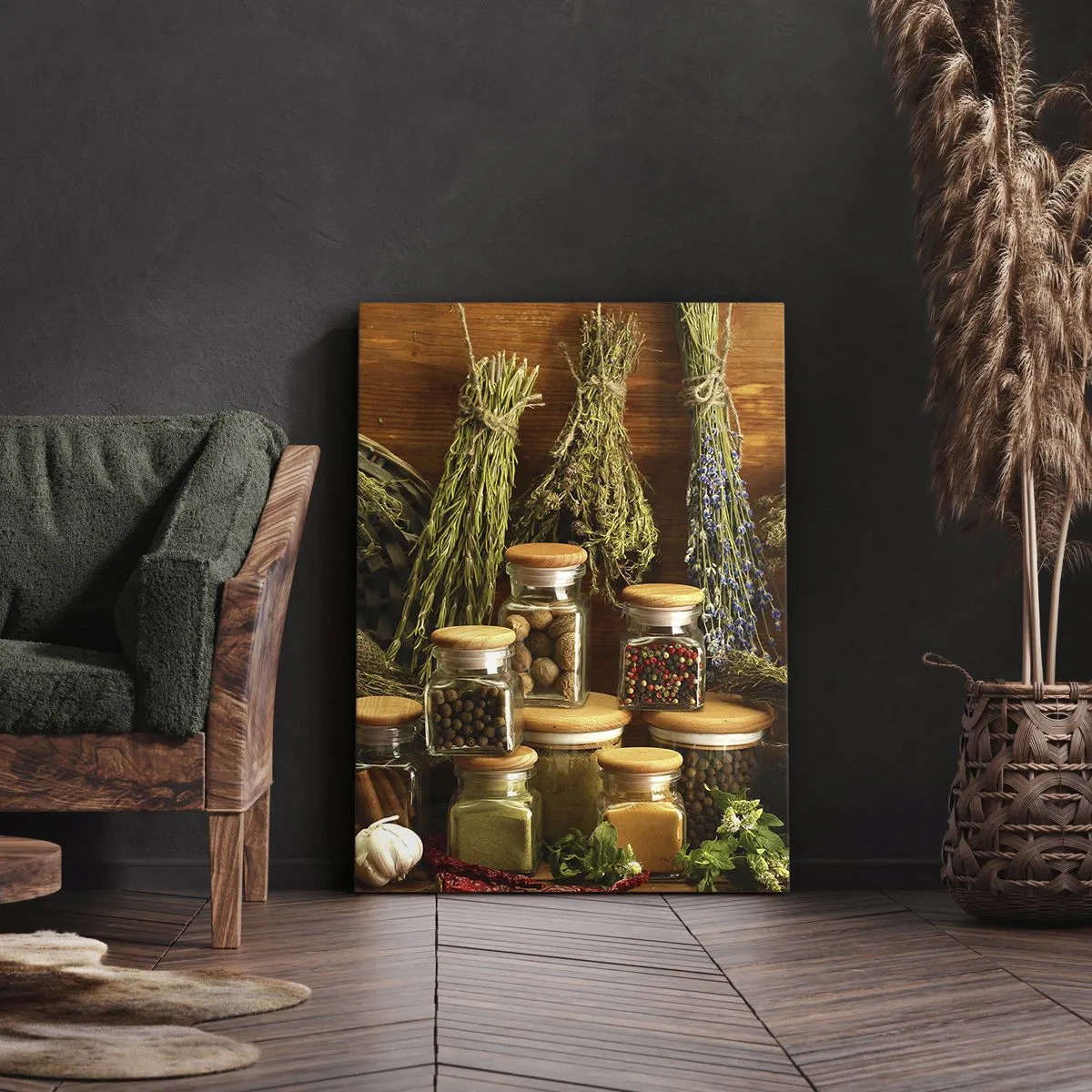 Canvastavla - Bild på duk - Trolldom i köket - 45x80 cm