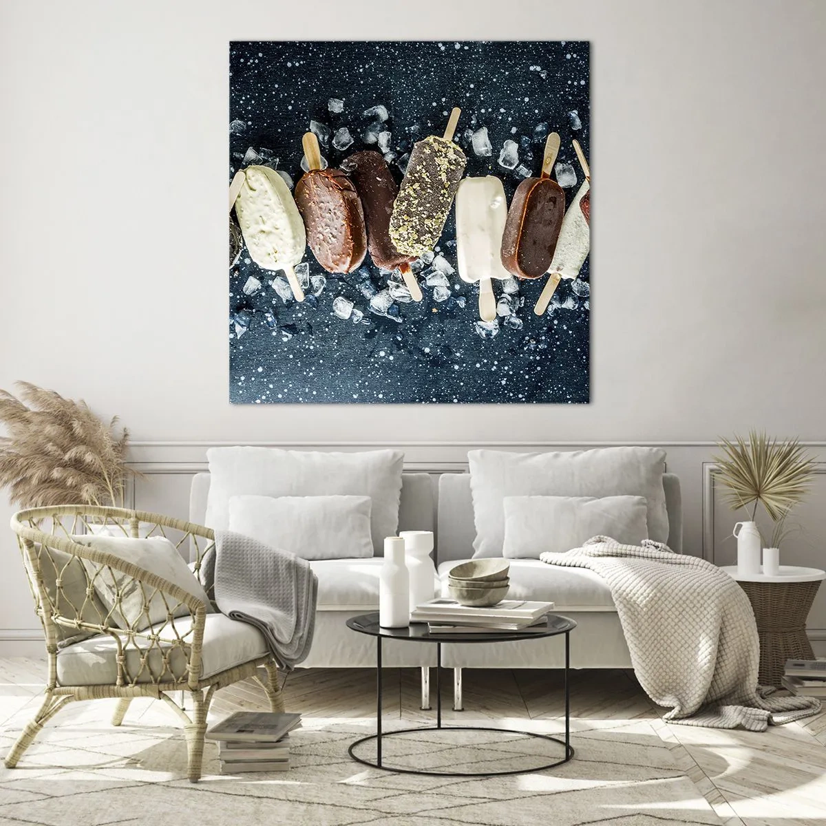 Glastavla - Bild på glas - Smak av varm sommar - 30x30 cm