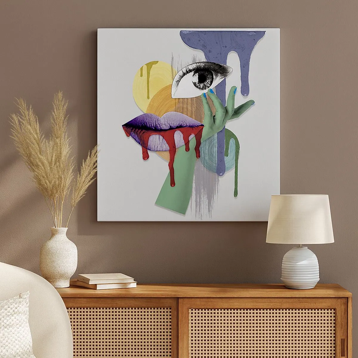 Canvastavla - Bild på duk - Rekonstruerad porträtt - 30x30 cm