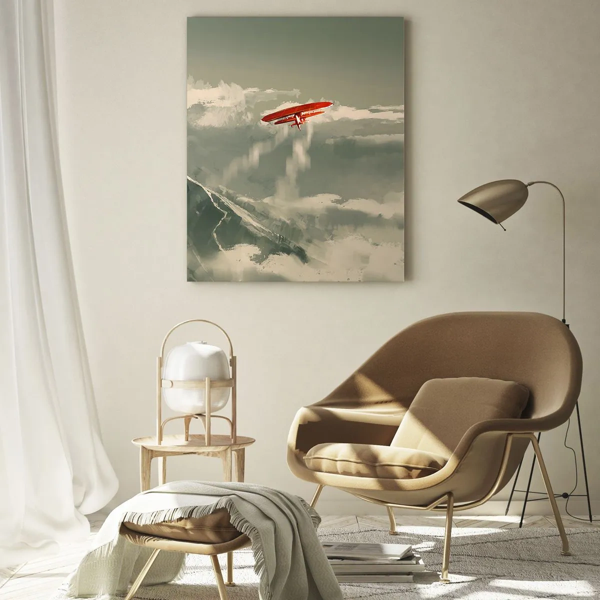 Glastavla - Bild på glas - Orädd pionjär - 50x70 cm