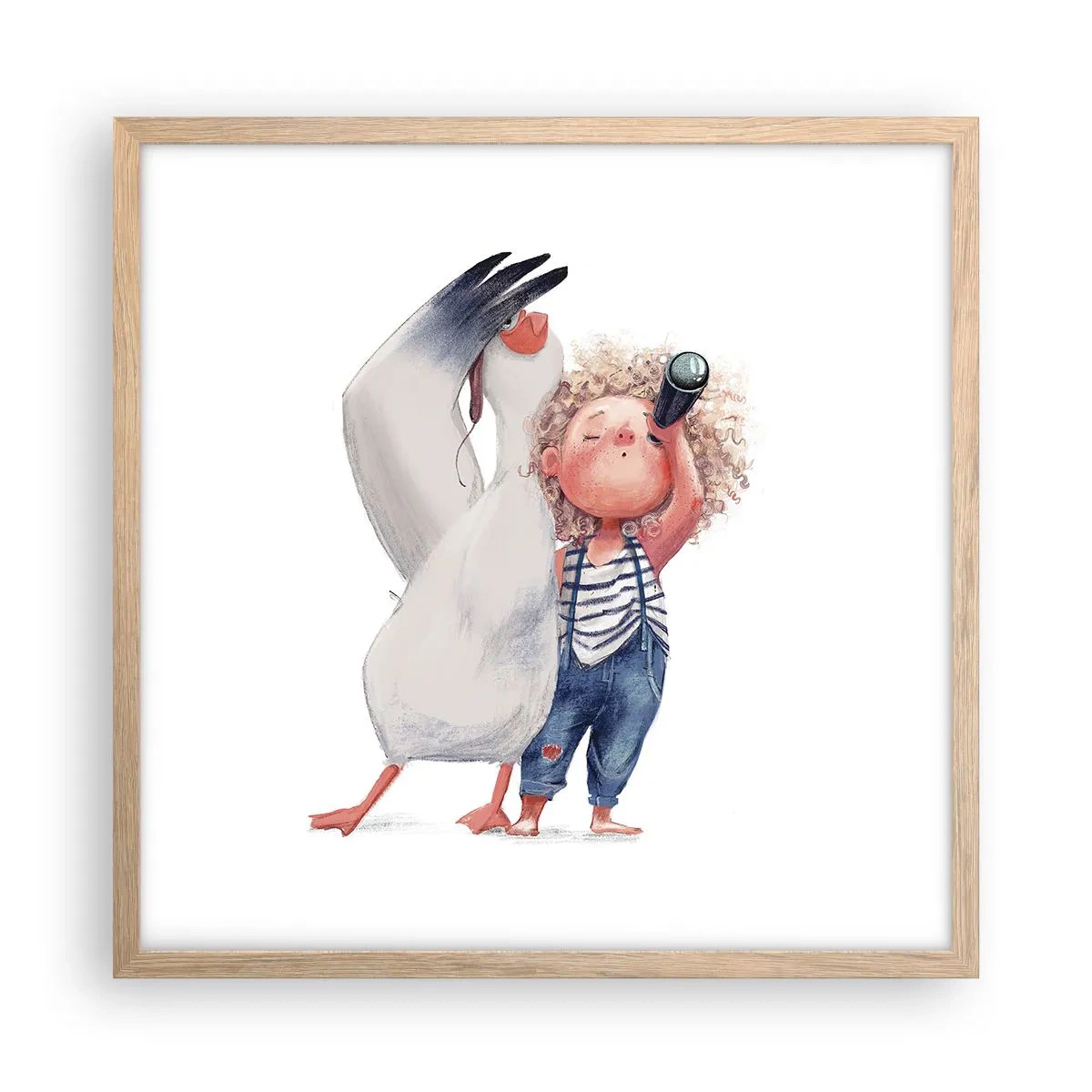 Affisch i ram av ljusek - Stora resans plan - 50x50 cm