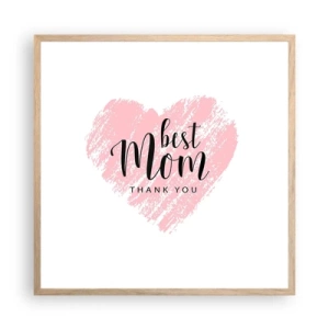 Affisch i ram av ljusek - Alltid rätt ögonblick - 60x60 cm