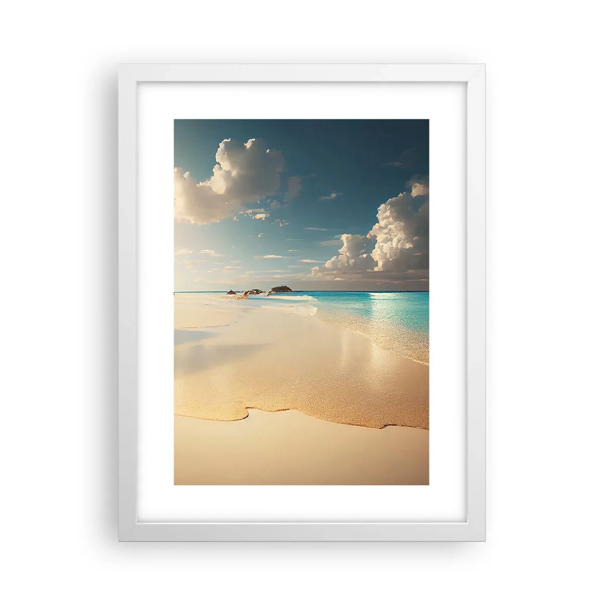 Affisch i vit ram - En drömlik dag - 30x40 cm