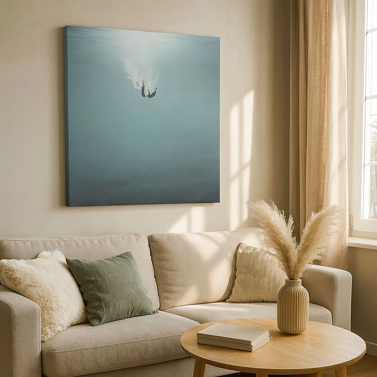 Canvastavla - Bild på duk - I havets famn - 30x30 cm